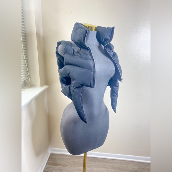 Black Crop Top women’s Vest - Picture 11 of 14